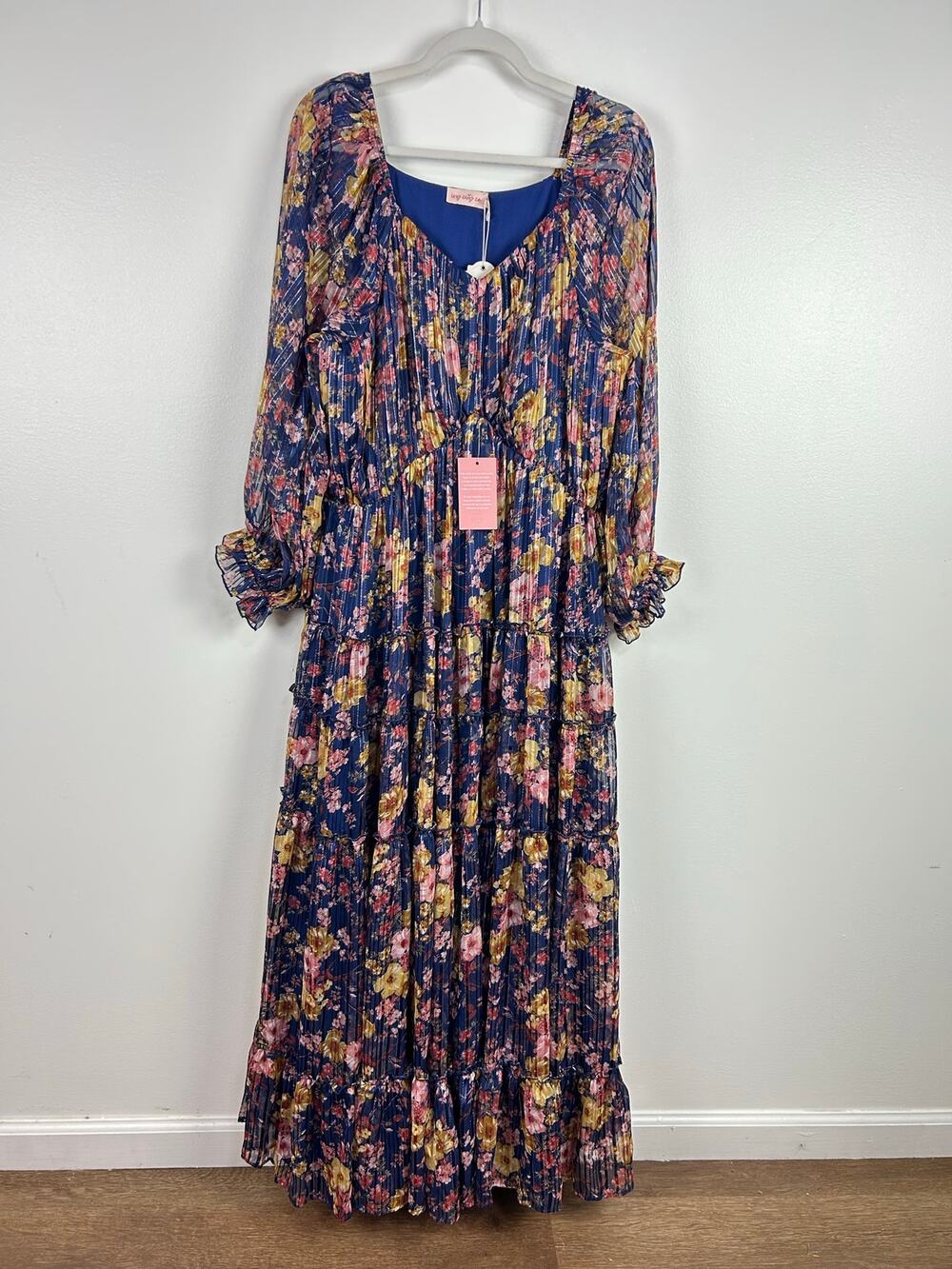 NEW Ivy City Co. Cassia Dress Navy Floral Modest Size XL